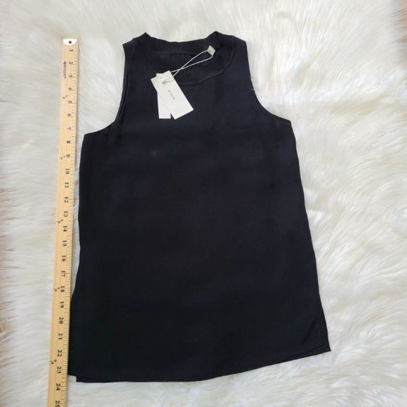 Vince Crew Neck Triacetate Black Top, Size XS - Picture 9 of 10